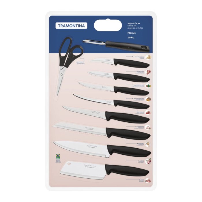 Juego de Cuchillos Tramontina | 10 Piezas modelo 23498/065 cómpralo en Mi Bodega Ec