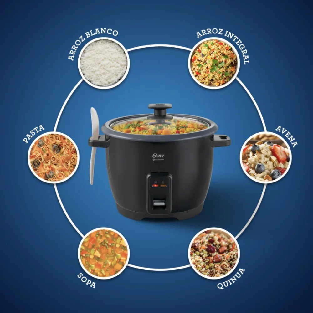 Olla Arrocera Oster |1.8Lt. modelo CKSTRCB10DFBLK cómpralo en Mi Bodega Ec