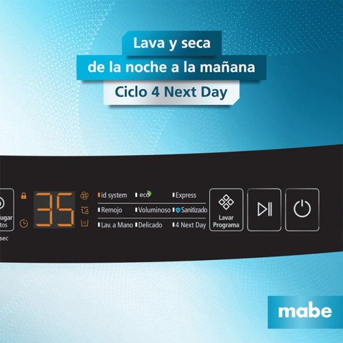 Lavadora Mabe 19Kg |LME9120WDGAB0|Carga Superior modelo LME9120WDGAB0 cómpralo en Mi Bodega Ec