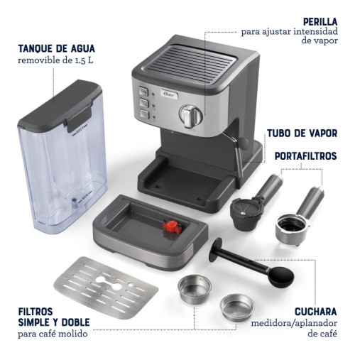 Cafetera Oster Expresso BVSTEM5502 |8 tazas modelo BVSTEM5502 cómpralo en Mi Bodega Ec