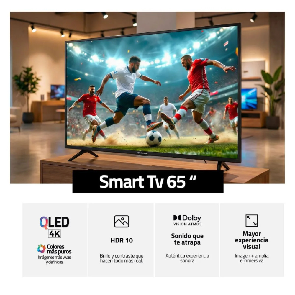 Televisor Indurama 65TISG4FQLED 65''| 4K UHD