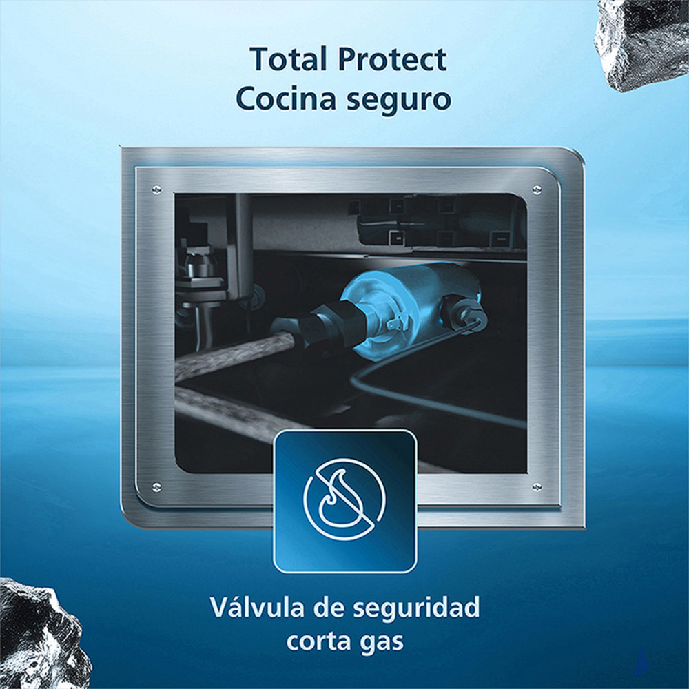 Cocina a Gas Mabe EM6060FX3| 4 Hornillas | 60 cm