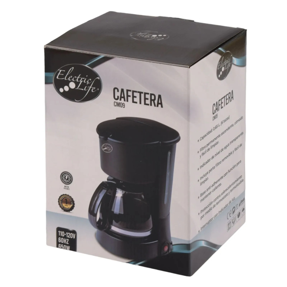Cafetera Electric Life CM109 l 6 tazas modelo CM09 cómpralo en Mi Bodega Ec