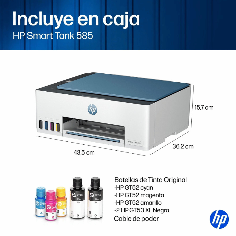 Impresora HP WL-58|Multifuncional Smart Tank modelo WL-585 cómpralo en Mi Bodega Ec