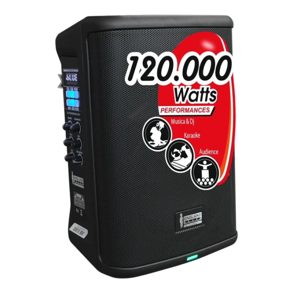 Parlante Portátil  England Sound | 120.000 Watts modelo ES-POWERMAX-8-BAT cómpralo en Mi Bodega Ec