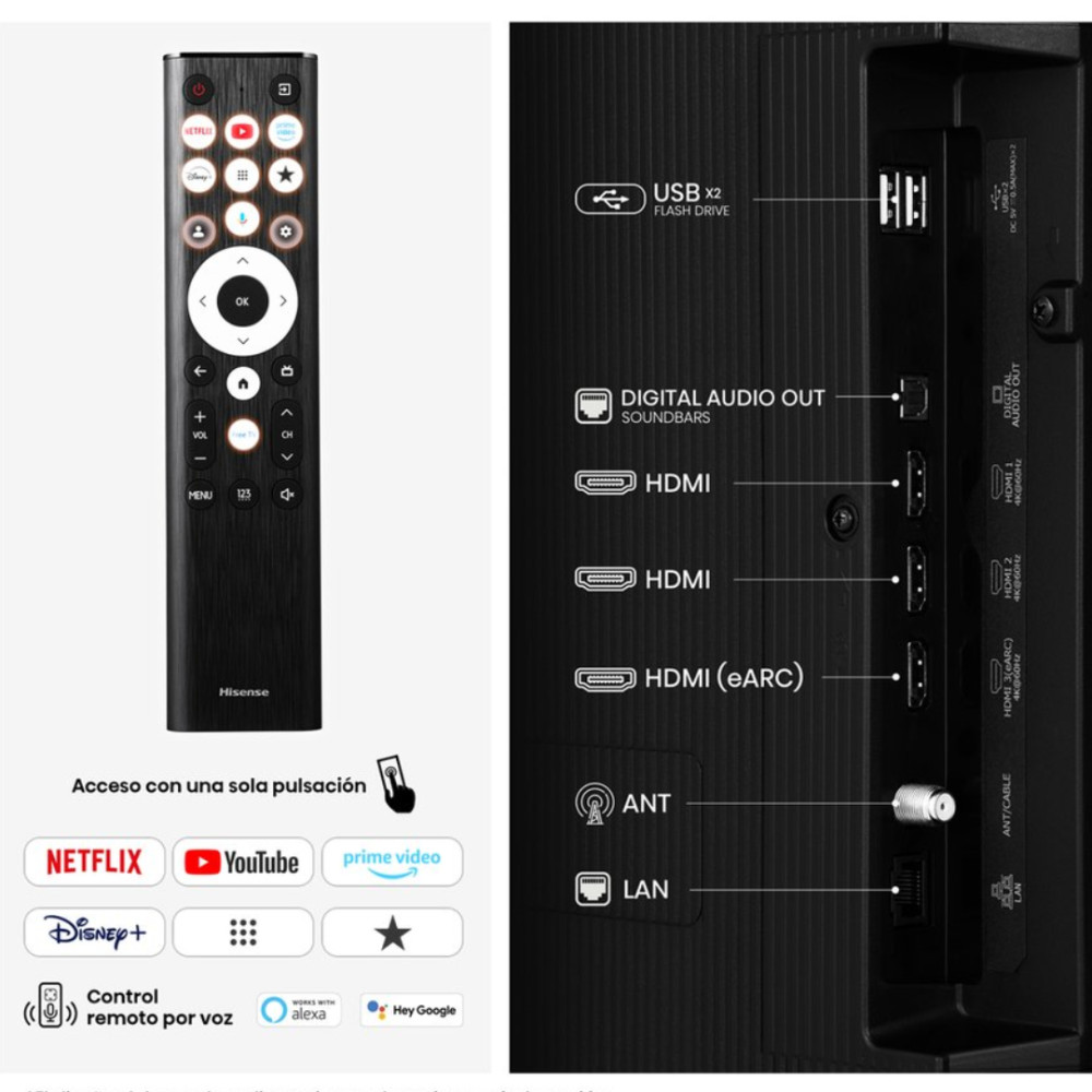Televisor Hisense Mini 65U6ESG  65"| QLED 4K UHD modelo 65U6ESG cómpralo en Mi Bodega Ec