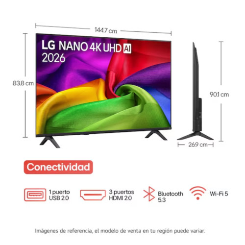 Televisor Smart TV LG 65NU850BPSA 65" | NANO 4K UHD modelo 65NU850BPSA cómpralo en Mi Bodega Ec