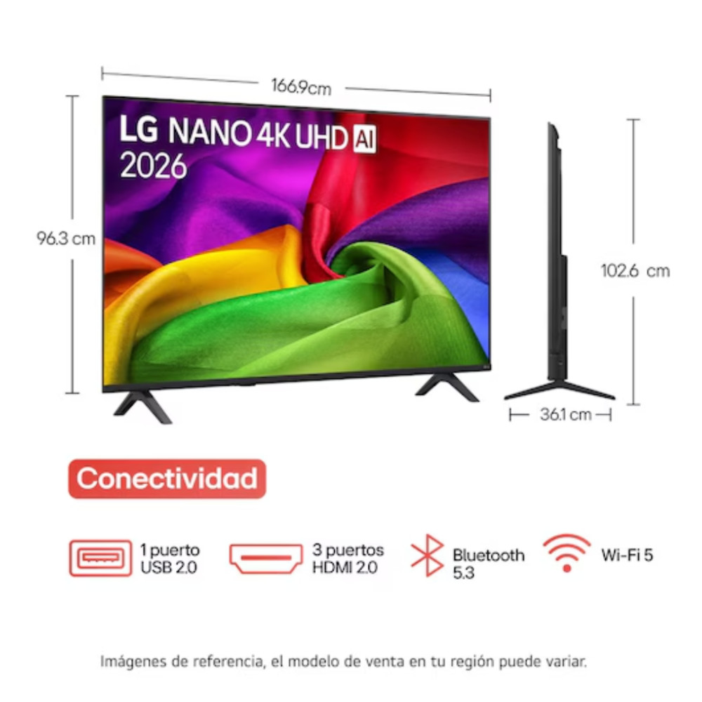 Televisor Smart TV LG  75NU850BPSA 75" | NANO 4K UHD modelo 75NU850BPSA cómpralo en Mi Bodega Ec