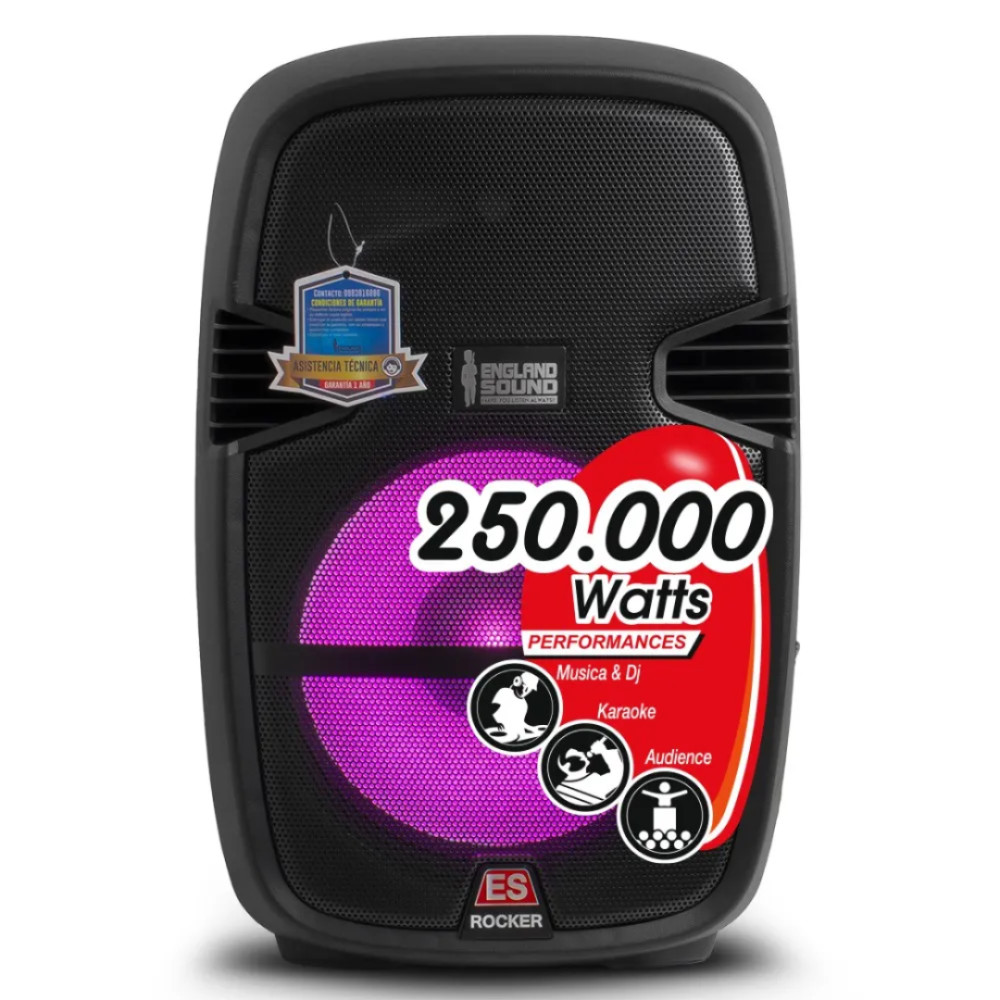 Parlante Amplificado England Sound |ES-2AGAB-BK| 250.000 Watts modelo ES-2AGAB-BK cómpralo en Mi Bodega Ec
