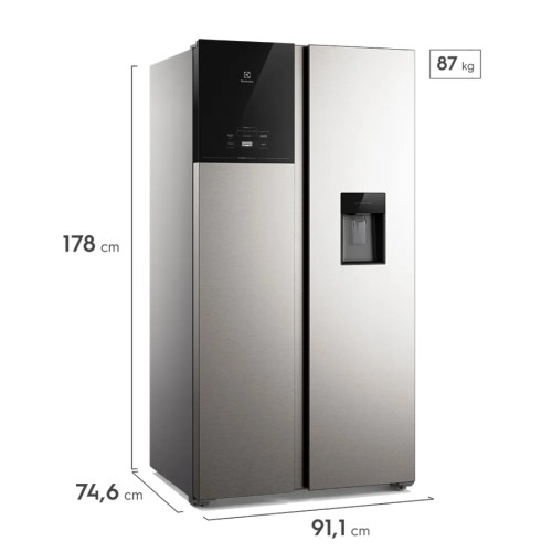 Refrigeradora Electrolux ERS65F1Q5BI | 611Lt. | Side By Side modelo ERS65F1Q5BI cómpralo en Mi Bodega Ec