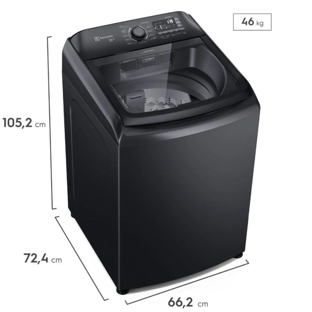 Lavadora Digital Negro Electrolux 22kg | LP22I | Carga Superior modelo LP22I cómpralo en Mi Bodega Ec