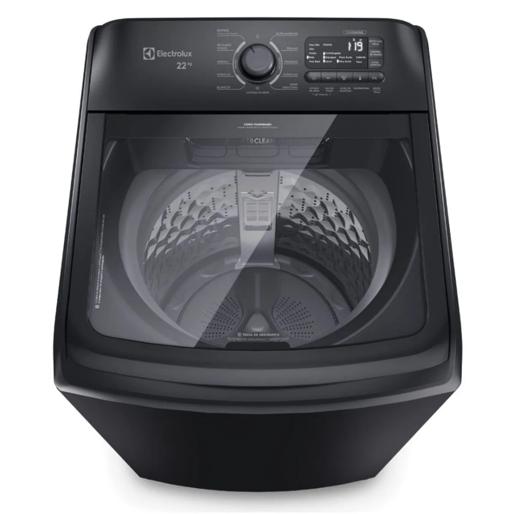 Lavadora Digital Negro Electrolux 22kg | LP22I | Carga Superior modelo LP22I cómpralo en Mi Bodega Ec