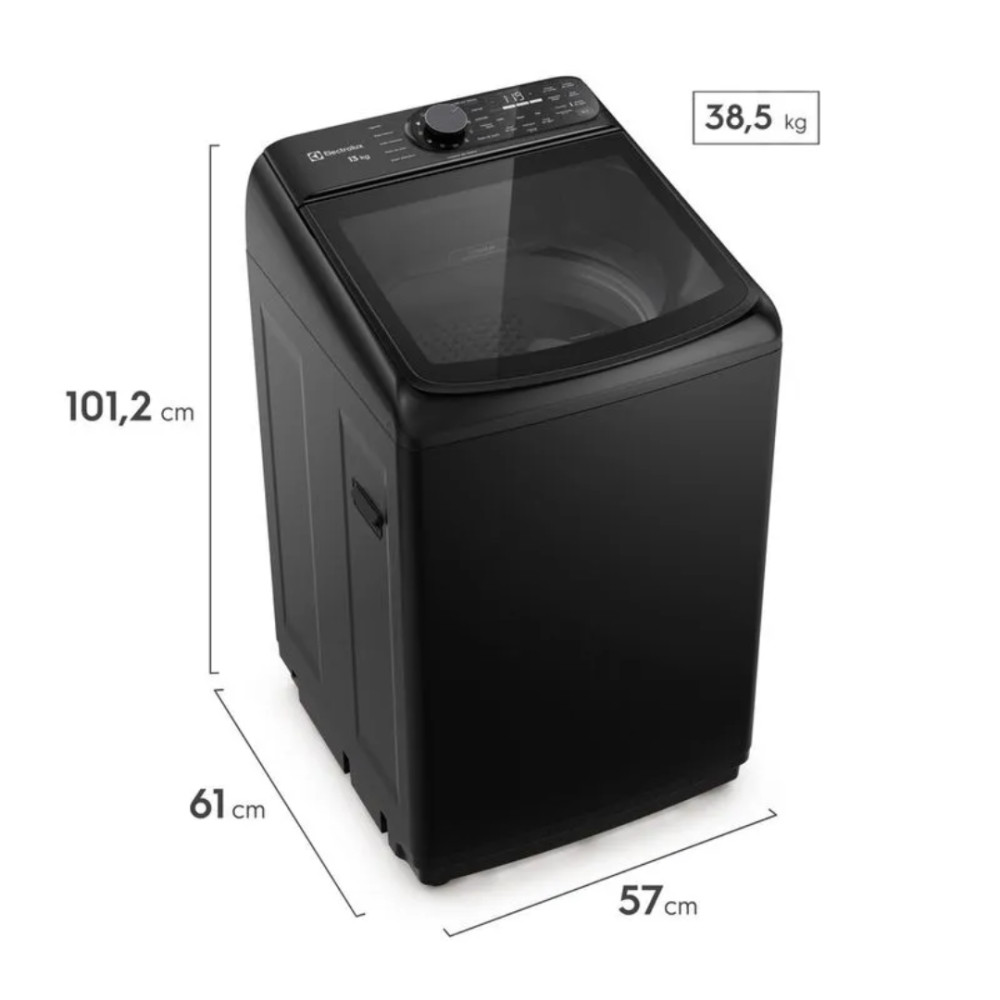 Lavadora Electrolux Negro 13kg | EWIY13F7XSZB | Carga Superior