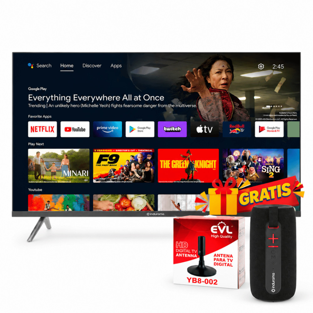 Televisor Indurama 58TIKGF5UHD 58''|4K UHD modelo 58TIKGF5UHD cómpralo en Mi Bodega Ec