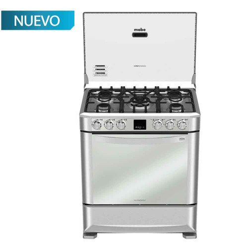 Cocina a Gas Mabe EM7670FX0 | 5 Hornillas | Encendido Luz en Horno 76 cm modelo EM7670FX0 cómpralo en Mi Bodega Ec