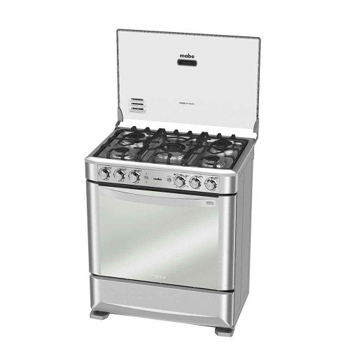 Cocina a Gas Mabe EM7640FX0 | 5 Hornillas | Grill Luz en Horno | Parrilla de Hierro 76 cm modelo EM7640FX0 cómpralo en Mi Bodega Ec