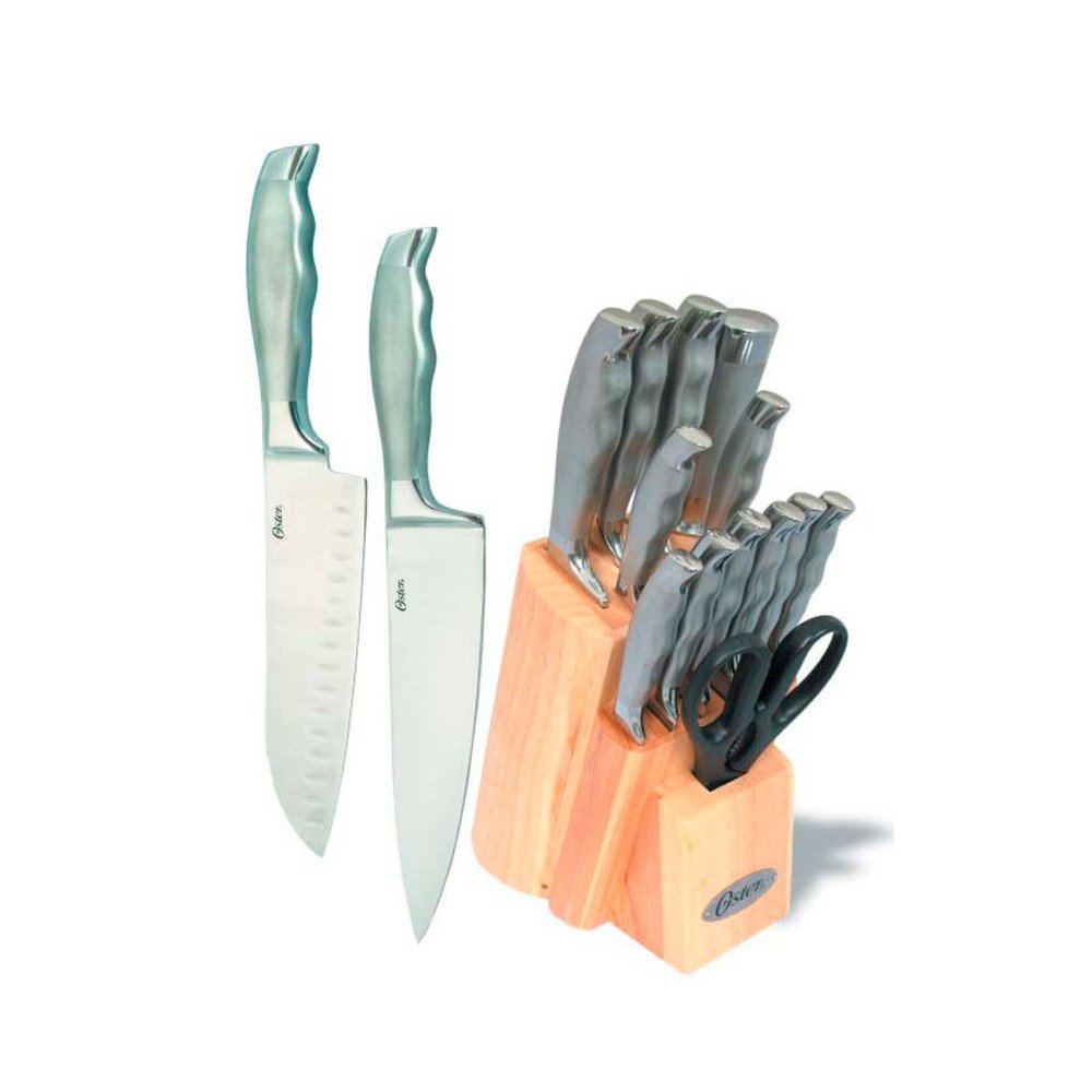 OSTER | JUEGO DE CUCHILLOS 14 PIEZAS | ACERO INOXIDABLE modelo T-26131 cómpralo en Mi Bodega Ec