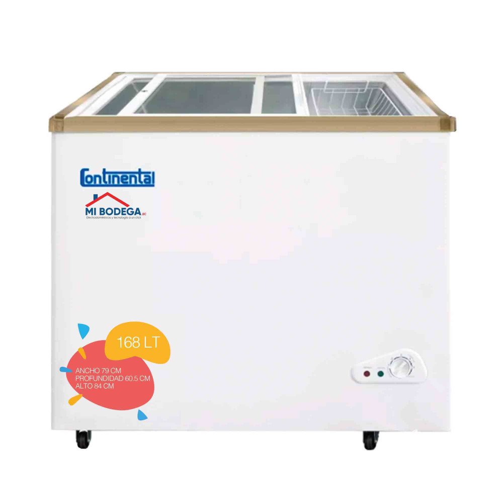 Congelador Continental, 168L, Tapa de vidrio modelo SD168Q cómpralo en Mi Bodega Ec