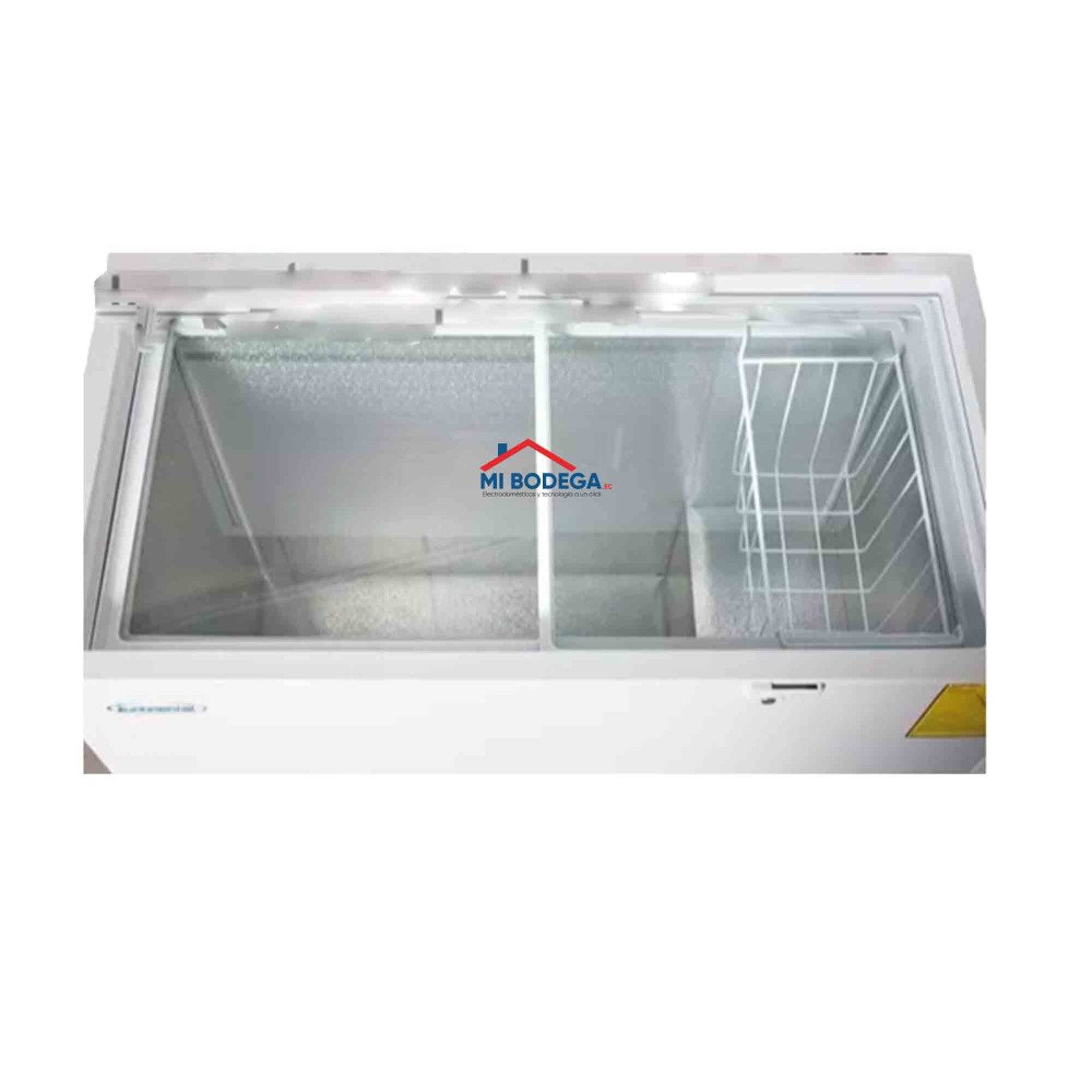 Congelador Continental, 168L, Tapa de vidrio