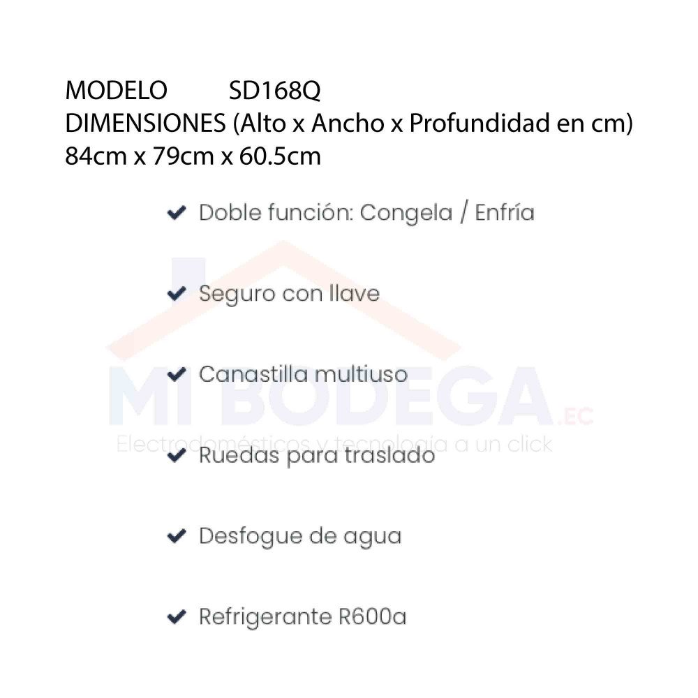 Congelador Continental, 168L, Tapa de vidrio