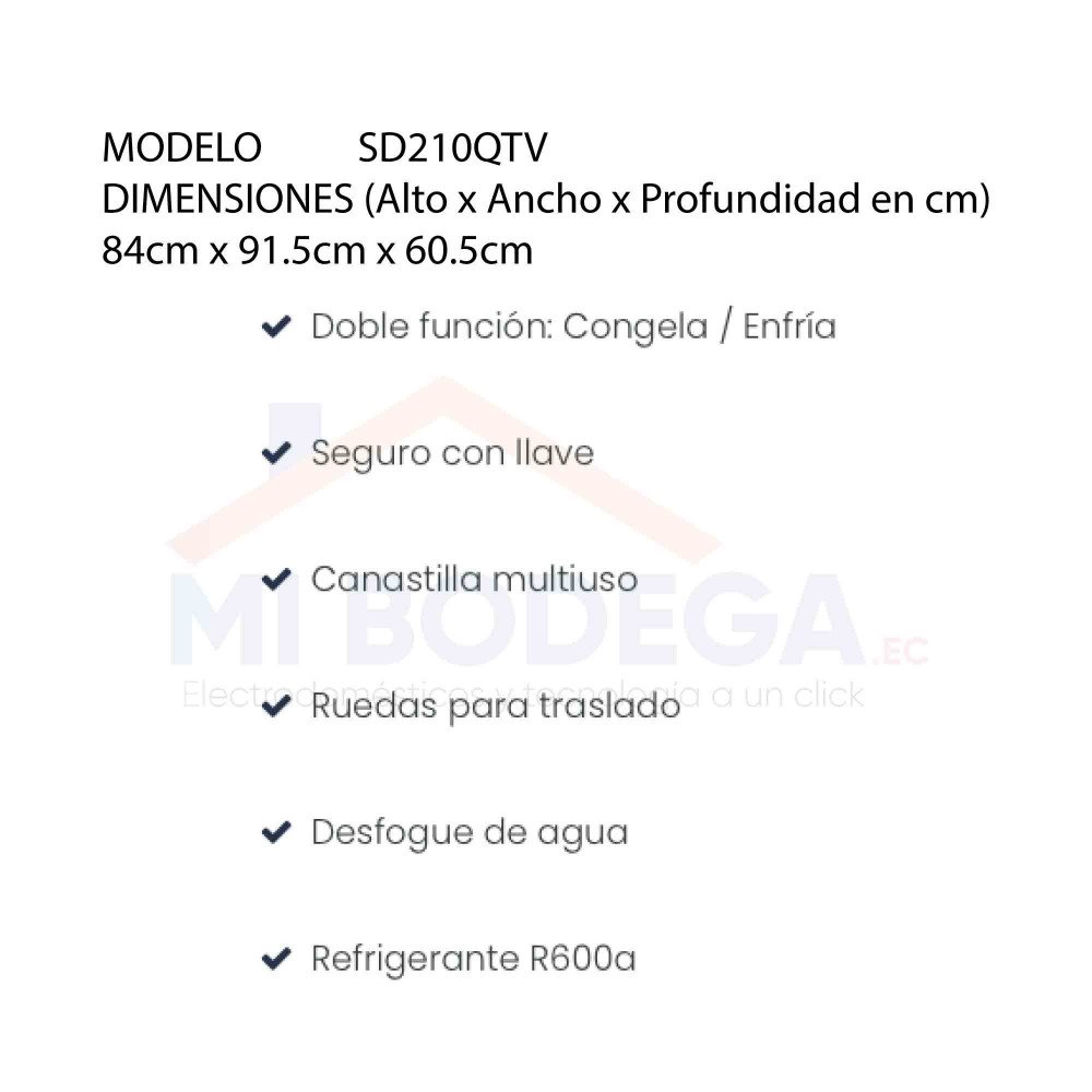 Congelador Continental  SD210QTV |210 Lt.