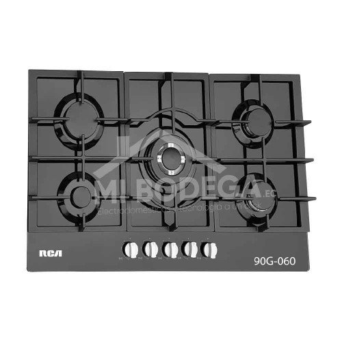 Rca Encimera 5H Gas Vidrio Templado modelo 90G-060 cómpralo en Mi Bodega Ec