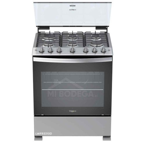 Cocina a Gas Whirpool LWFR3310D | 6 Hornillas | Encendido Luz 30" Silver modelo LWFR3310D cómpralo en Mi Bodega Ec