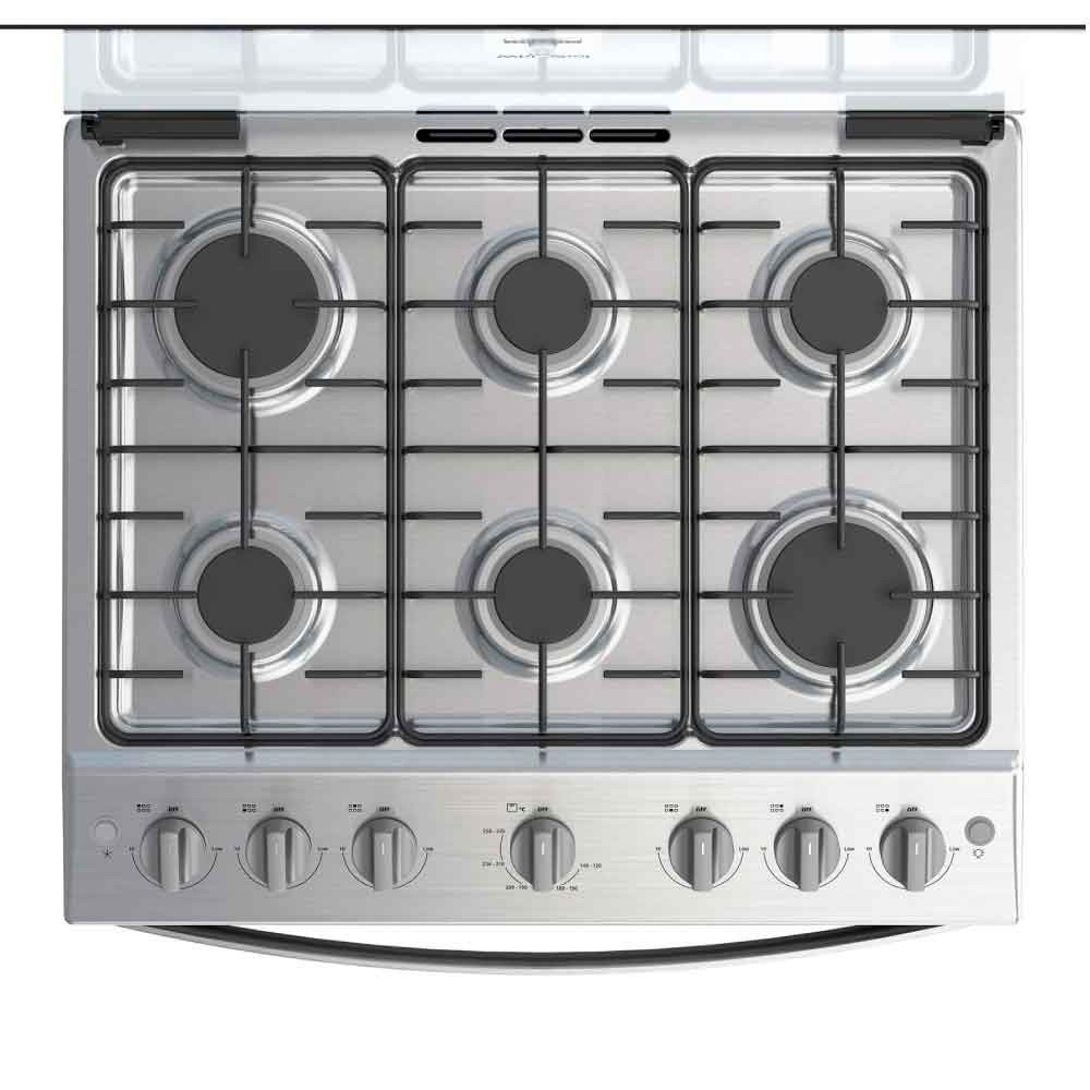 Cocina a Gas Whirpool LWFR3310D | 6 Hornillas | Encendido Luz 30" Silver Cocina a Gas Whirpool LWFR3310D | 6 Hornillas | Encendido Luz 30" Silver