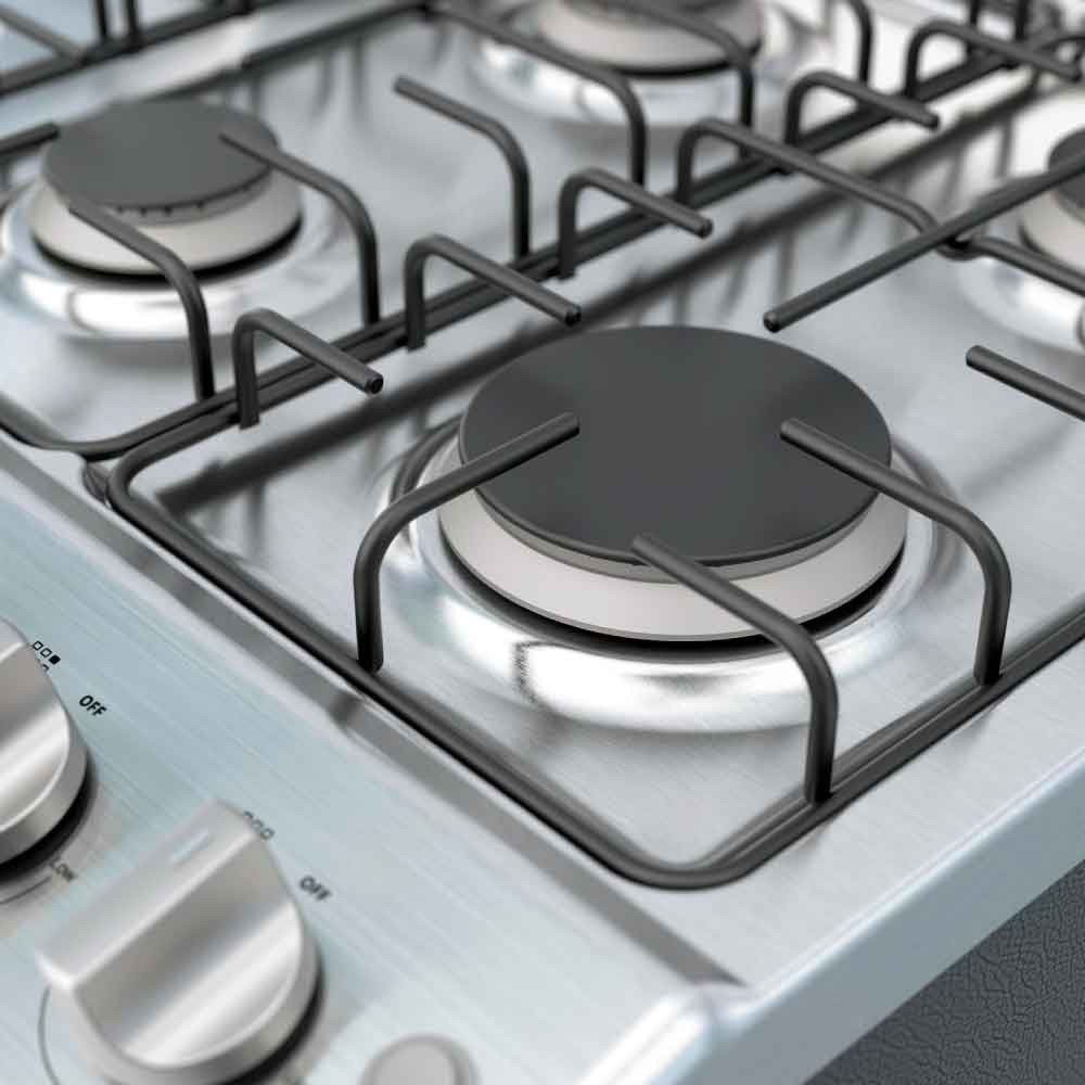 Cocina a Gas Whirpool LWFR3310D | 6 Hornillas | Encendido Luz 30" Silver Cocina a Gas Whirpool LWFR3310D | 6 Hornillas | Encendido Luz 30" Silver