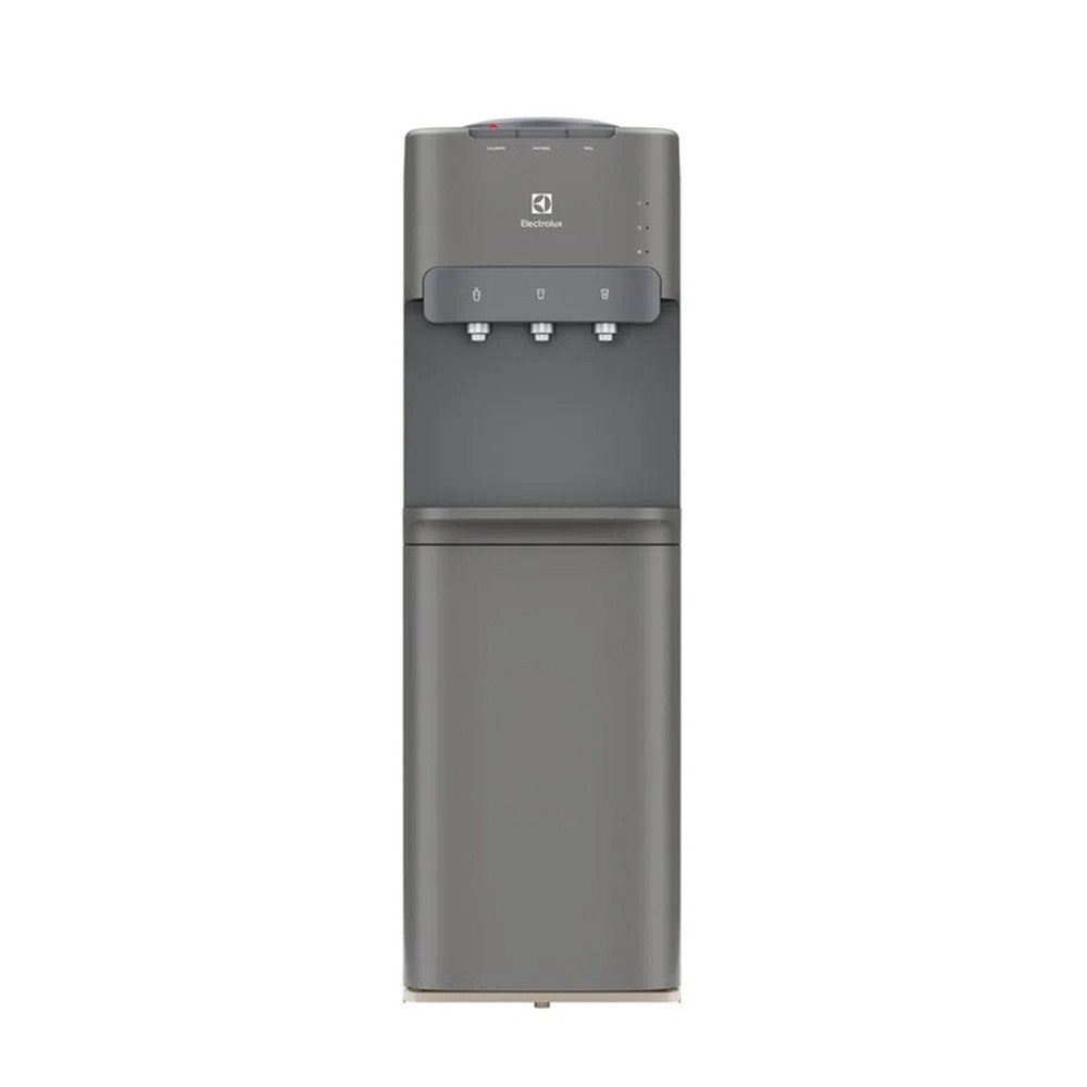 Dispensador de agua Electrolux, color gris, con 3 llaves: agua fría, caliente y templada. modelo EQS20C3MUSG cómpralo en Mi Bodega Ec
