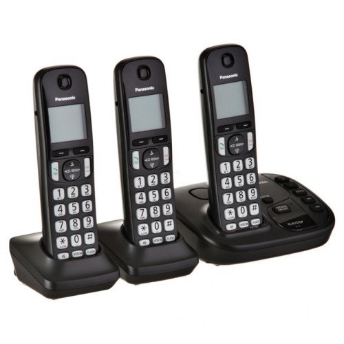 Panasonic Telefono Inalambrico 3 Auriculares Digital Negro modelo KX-TGD223LAB cómpralo en Mi Bodega Ec