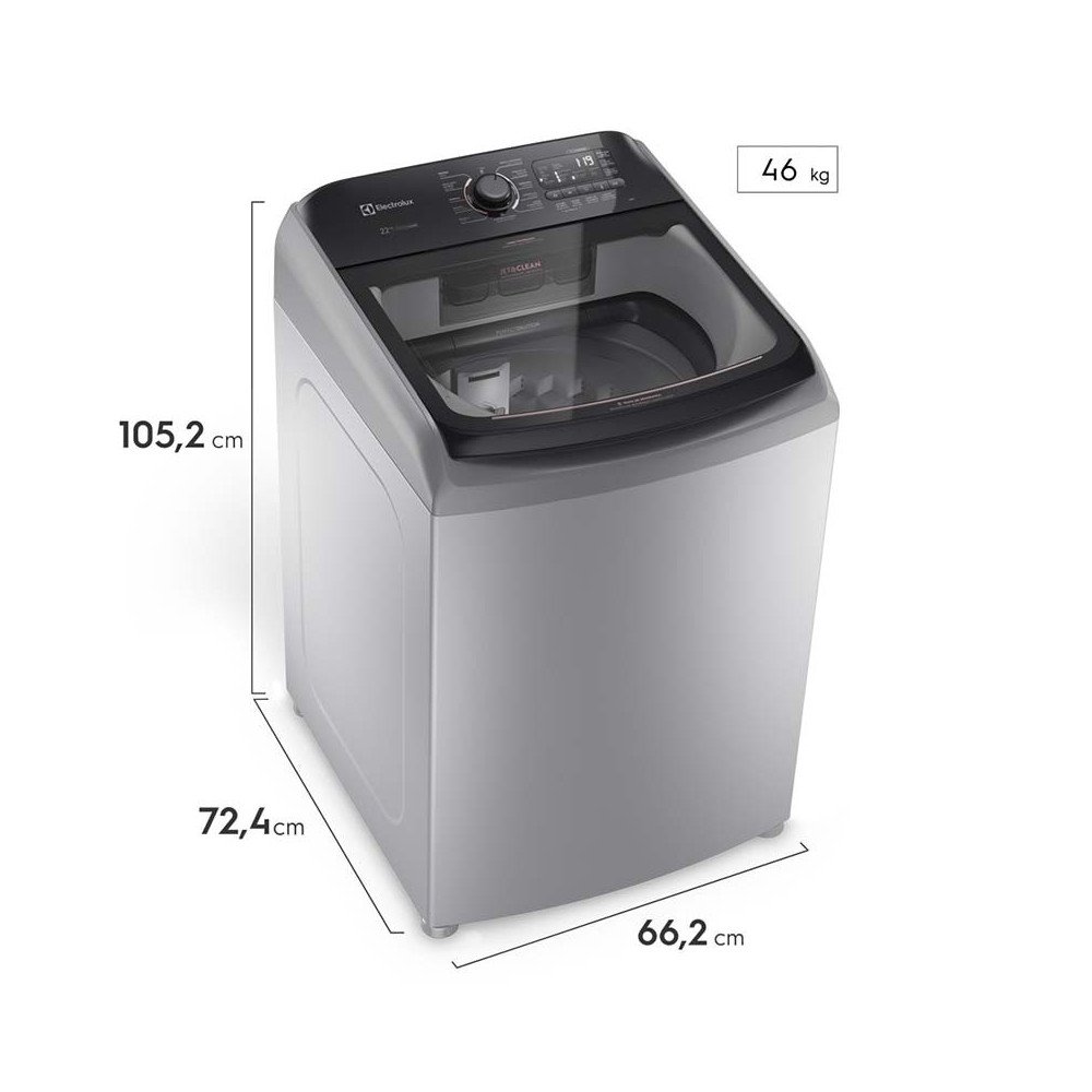 Lavadora Automática Electrolux LS22I | 22 Kg Impeller Premium Silver