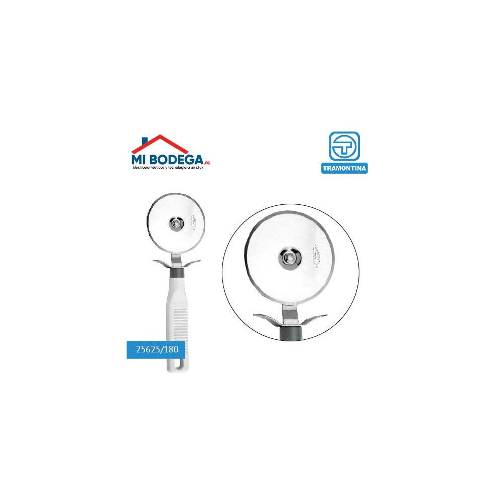 Cortador de Pizza Tramontina, color blanco modelo 25625/180 cómpralo en Mi Bodega Ec