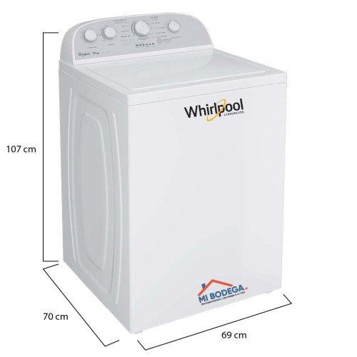 Lavadora Whirpool 7MWTW1950EW | 19 Kg | Carga Superior Blanca modelo 7MWTW1950EW cómpralo en Mi Bodega Ec