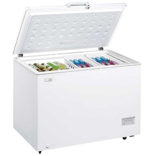 OSTER | CONGELADOR 380L TAPA CIEGA | 2 CANASTAS modelo OS-CF14002WE cómpralo en Mi Bodega Ec