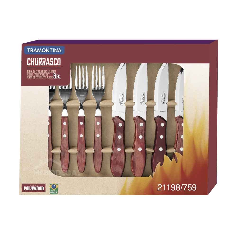 Juego de cubiertos para asado Tramontina, 8 piezas modelo 21198/759 cómpralo en Mi Bodega Ec