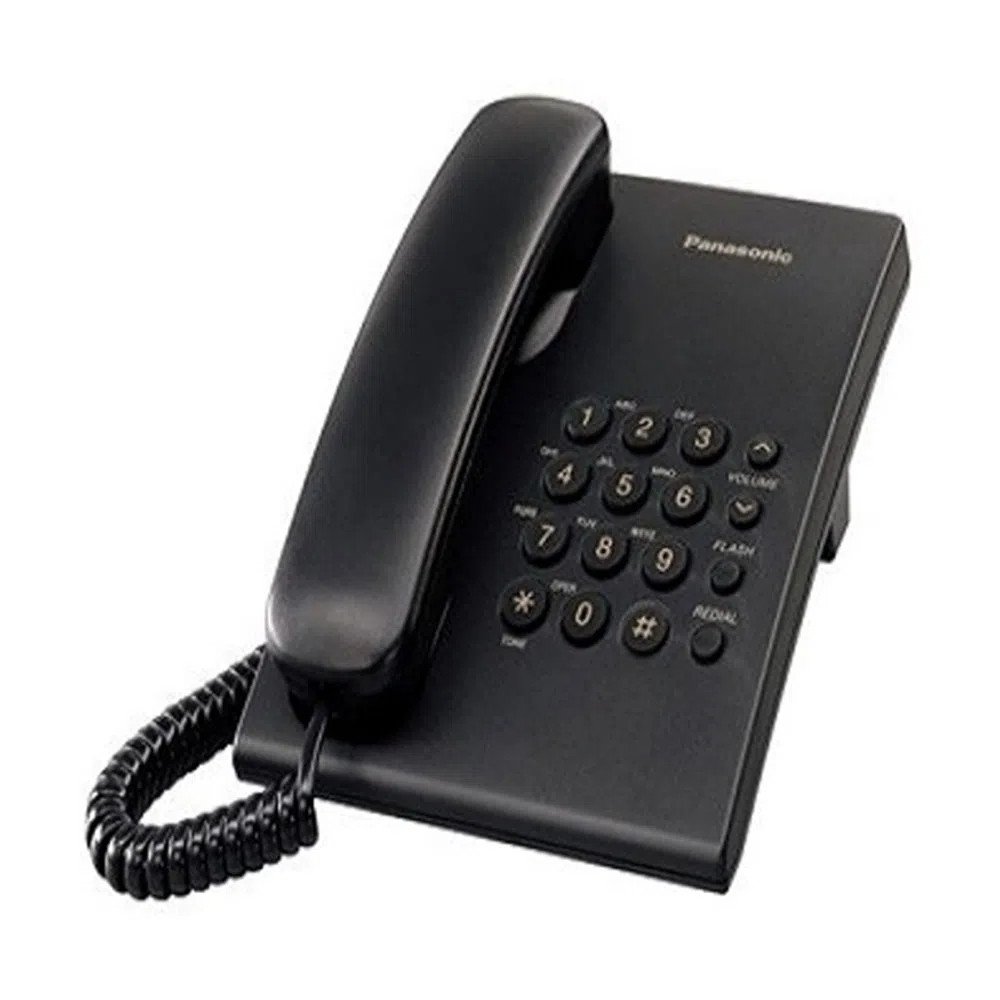 Panasonic Telefono Alambrico Sencillo Negro modelo KX-TS500MXB cómpralo en Mi Bodega Ec
