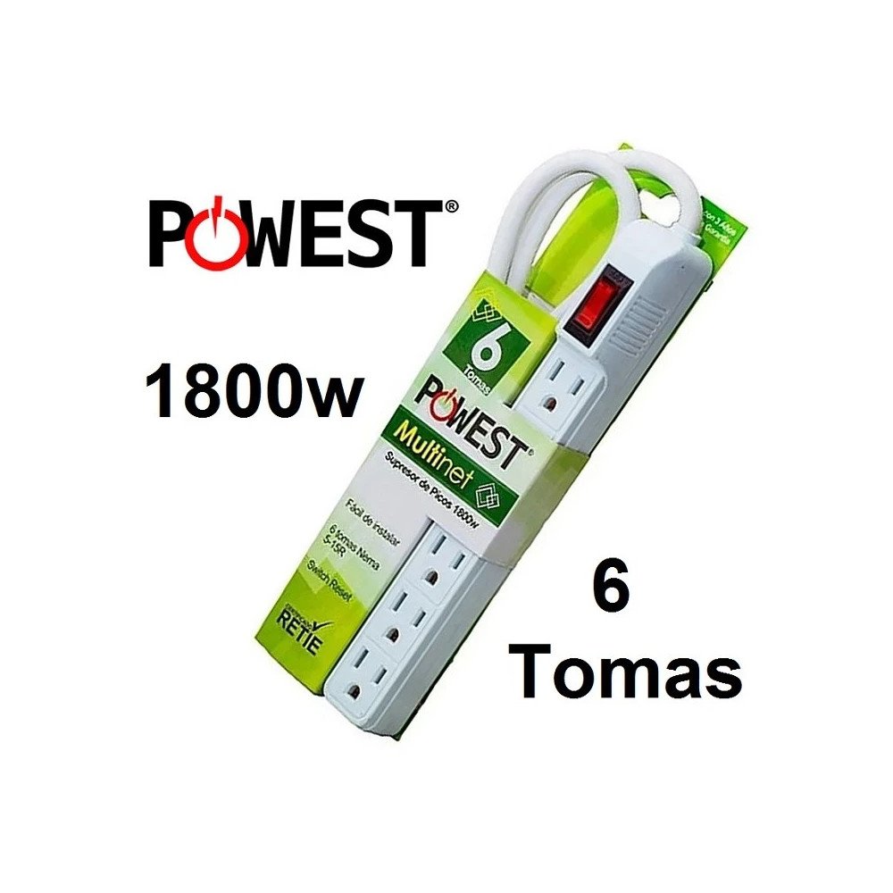 Supresor De Picos 6 Tomas 1800W 68Cm modelo MULTINET 6 cómpralo en Mi Bodega Ec