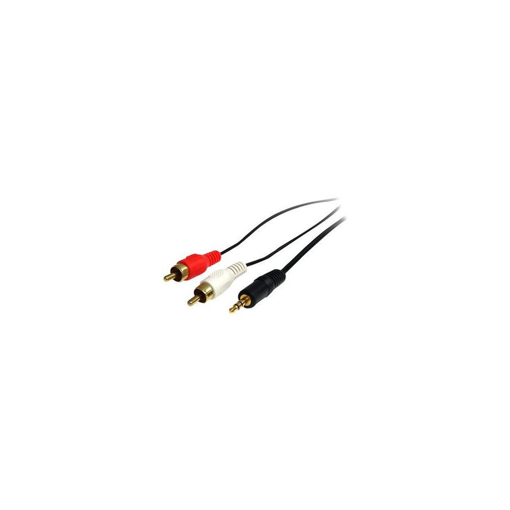 Cable de 1,8m de Audio 3,5mm a 2x RCA - Cables y Adaptadores de Audio