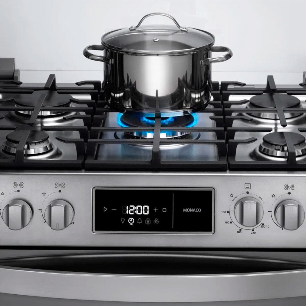 Cocina a Gas Indurama Monaco Zafiro | 5 Hornillas |MaxGrill modelo MONACO-ZFO cómpralo en Mi Bodega Ec