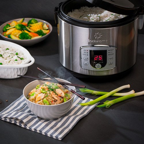 INDURAMA | OLLA ARROCERA 20 TAZAS | 6 FUNCIONES PROGRAMABLES DE COCCIÓN modelo OMI-CR cómpralo en Mi Bodega Ec