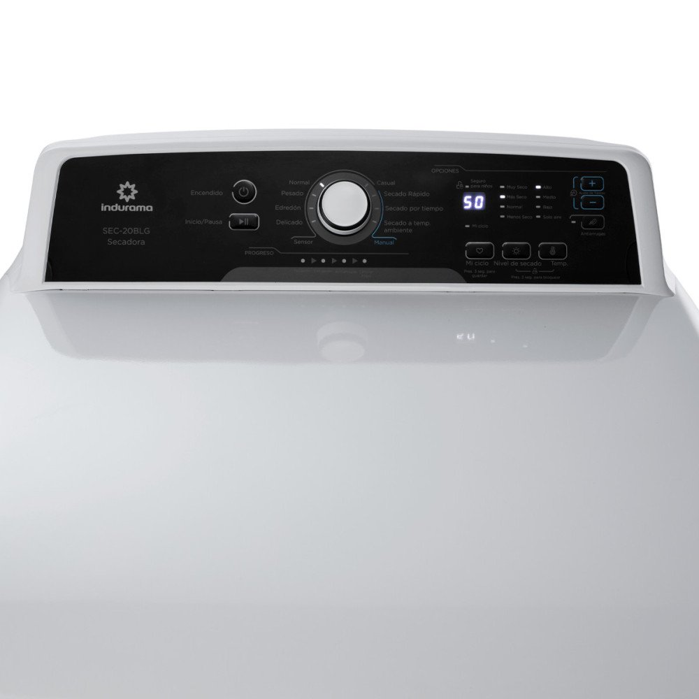 INDURAMA | SECADORA 20 KG A GAS | CARGA FRONTAL BLANCO
