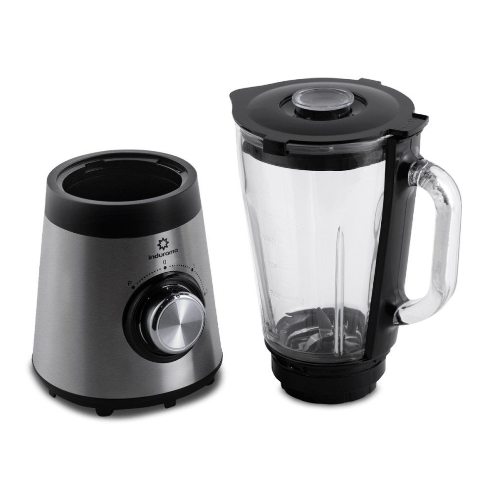INDURAMA | LICUADORA 600 W | JARRA DE VIDRIO + VASO PROCESADOR