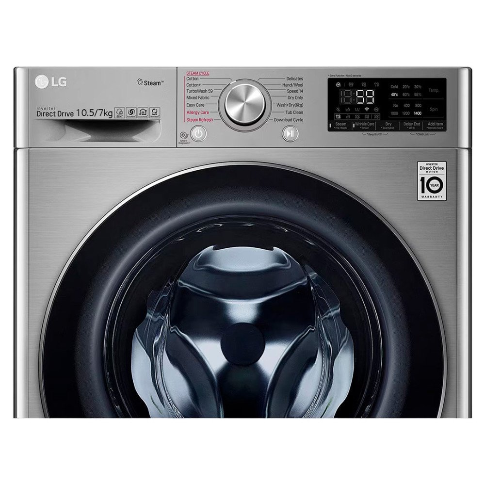 Lavadora Secadora LG WD11VVC3S6C | Lavadora 10.5 Kg Secadora 6 Kg | Carga Frontal con Vapor