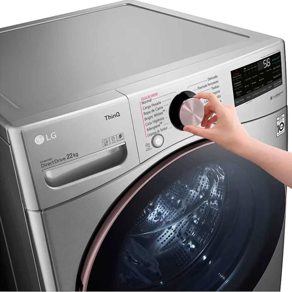 Lavadora LG 22kg| WM22VV2S6BR |Carga Frontal