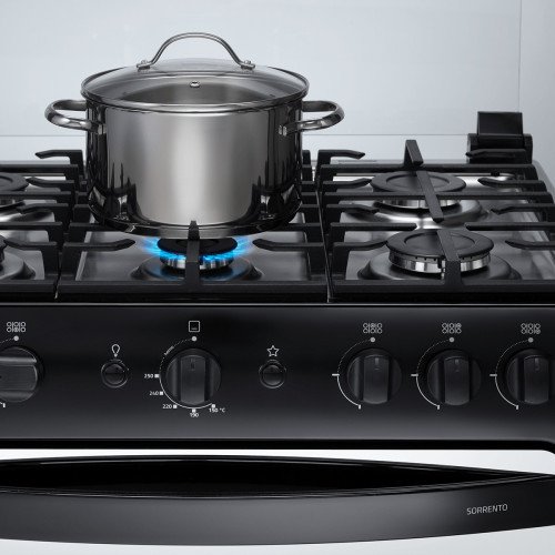 Cocina a Gas Indurama Sorrento Zafiro | 6 Hornillas | 30" Negro modelo SORRENTO-ZFO cómpralo en Mi Bodega Ec