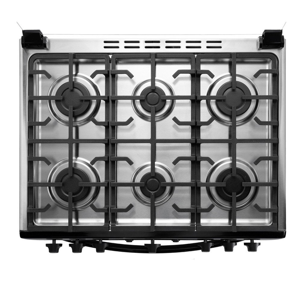 Cocina a Gas Indurama Sorrento Zafiro | 6 Hornillas | 30" Negro modelo SORRENTO-ZFO cómpralo en Mi Bodega Ec