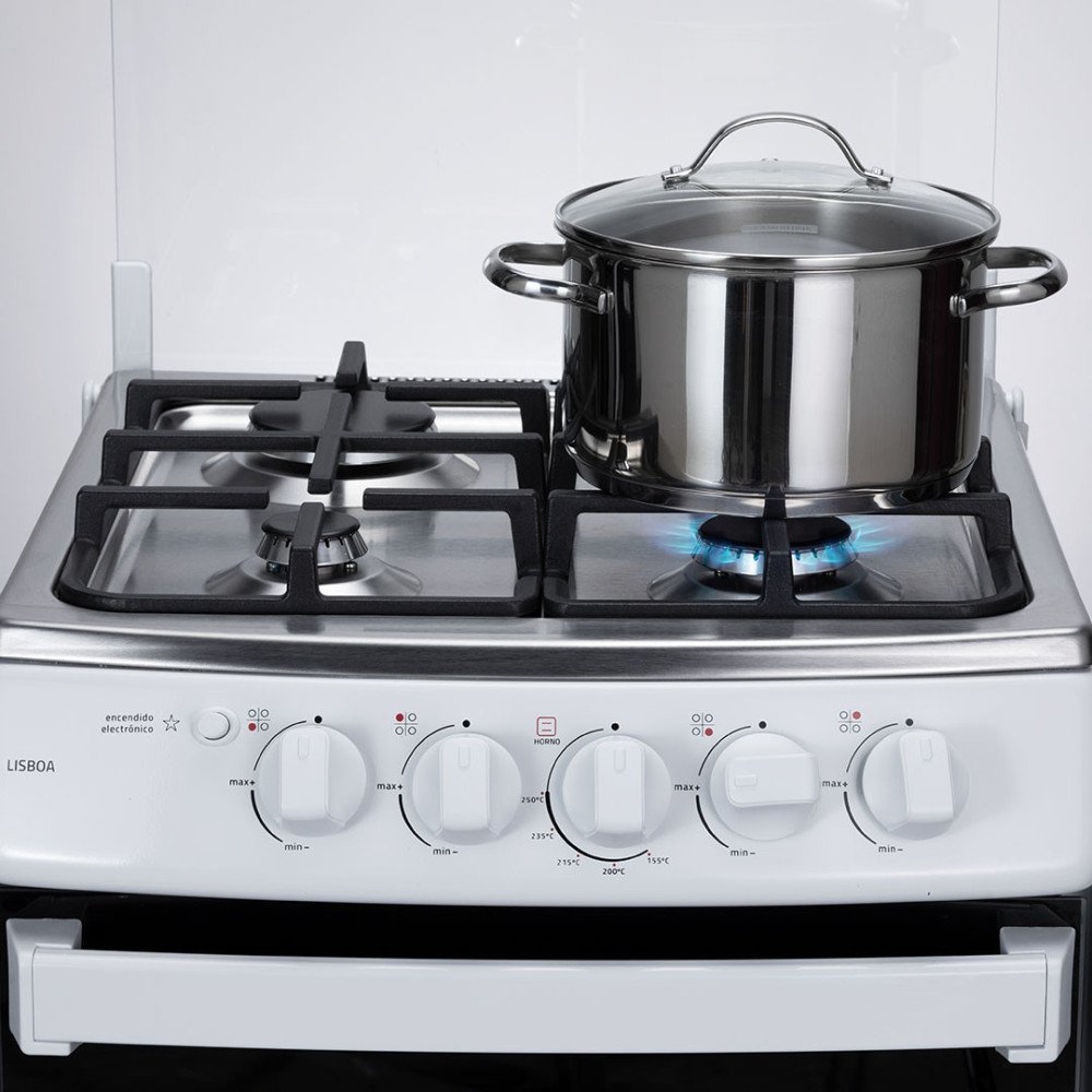 Cocina a Gas Indurama Lisboa | 4 Hornillas | 20" Blanco Cocina a Gas Indurama Lisboa | 4 Hornillas | 20" Blanco