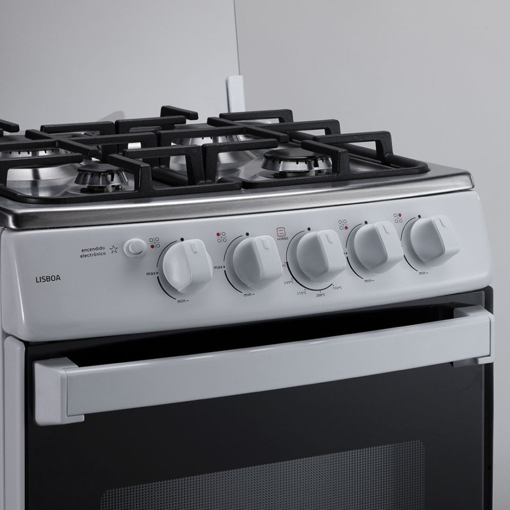 Cocina a Gas Indurama Lisboa | 4 Hornillas | 20" Blanco Cocina a Gas Indurama Lisboa | 4 Hornillas | 20" Blanco