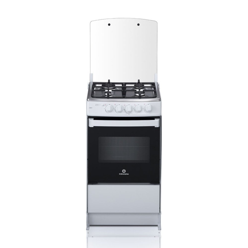Cocina a Gas Indurama Lisboa | 4 Hornillas | 20" Blanco Cocina a Gas Indurama Lisboa | 4 Hornillas | 20" Blanco modelo LISBOA cómpralo en Mi Bodega Ec